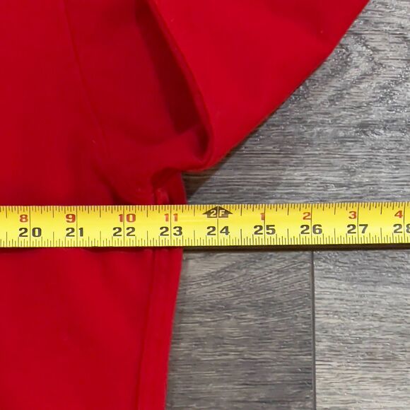 Vintage 60s/70s Pendleton Virgin Wool Red Flannel Shirt Leather Elbow Patches XL - Picture 7 of 8